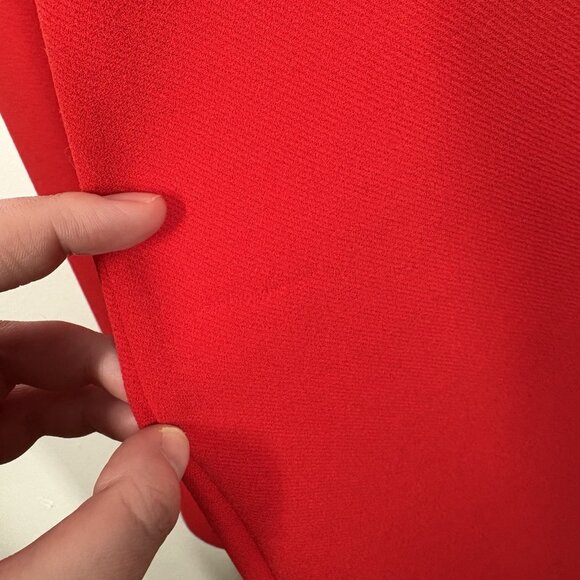 Anthropologie Sz XS Red Sleeveless Wide Leg Crop Cathy Structured Jumpsuit FLAW - Picture 6 of 16